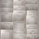 71 Gramercy Drink Menu with Prices