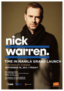 Time grand launch with Nick Warren