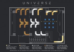Universe NightClub Manila VIP Table Layout for table bookings